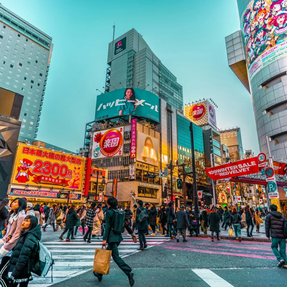 Japonsko Tokio křižovatka