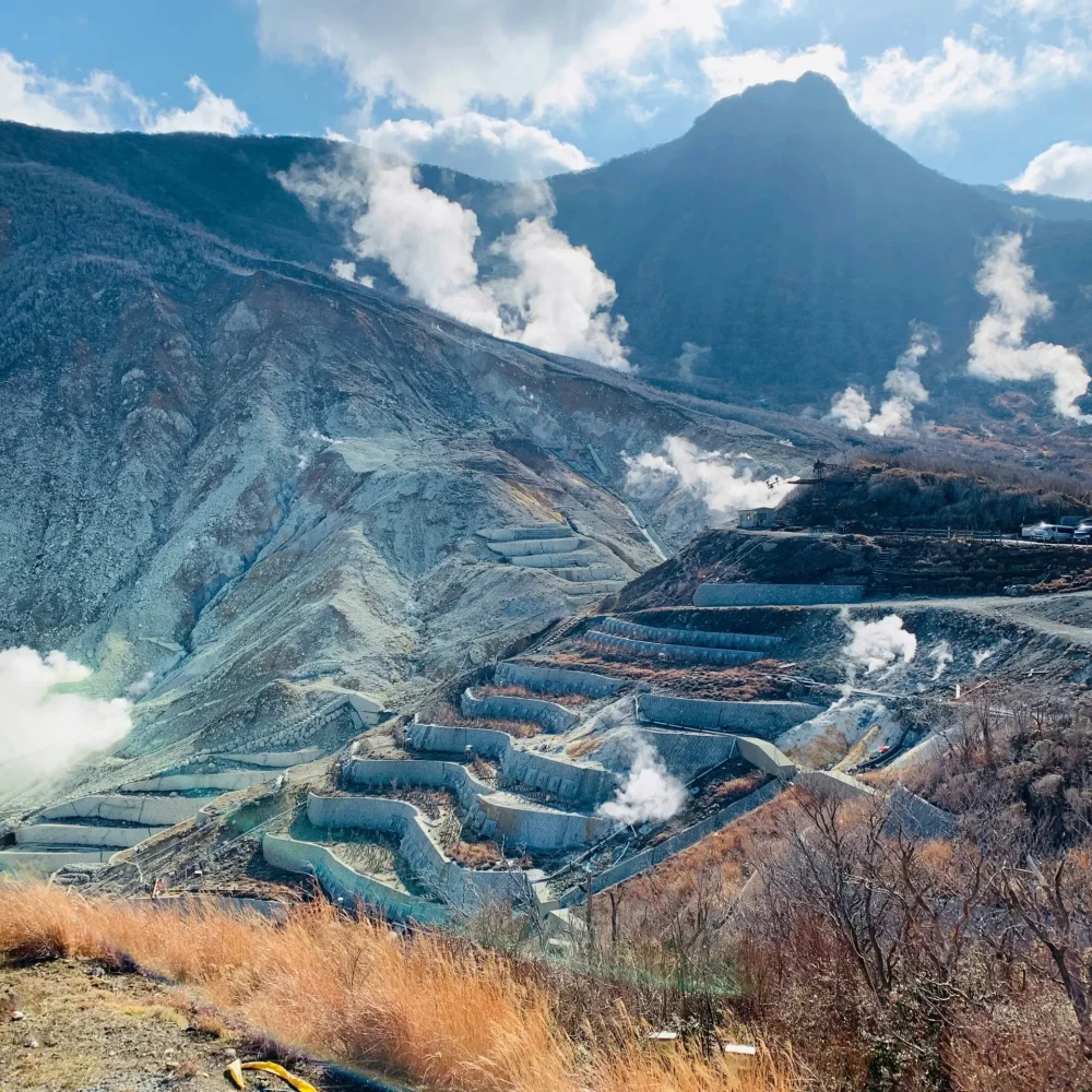 owakudani hakone, japonsko